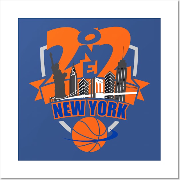 212 New York Basketball Wall Art by AssortedRealitee
